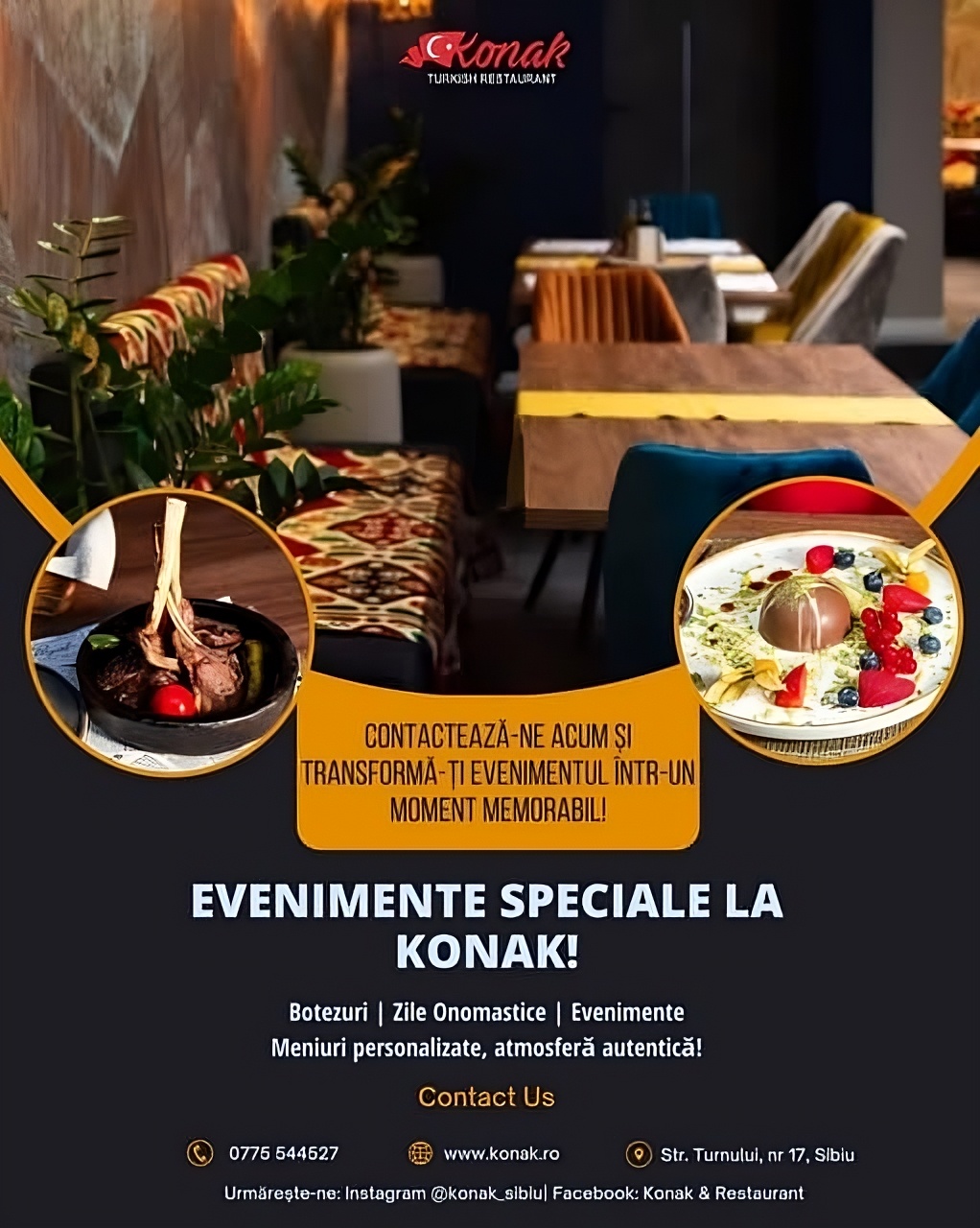 Organizează-ți evenimentele speciale într-o atmosferă autentic turcească!