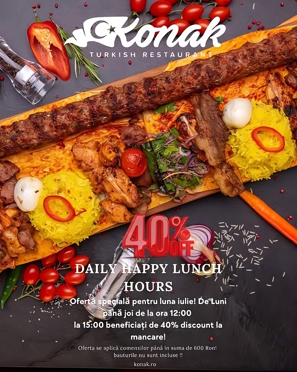 40% Discount în luna Iulie